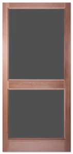 Sharp Mountain custom wood screen door by Cobblestone Millworks